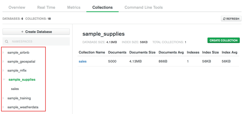 NodeJS MongoDB Aggregation - Select Database